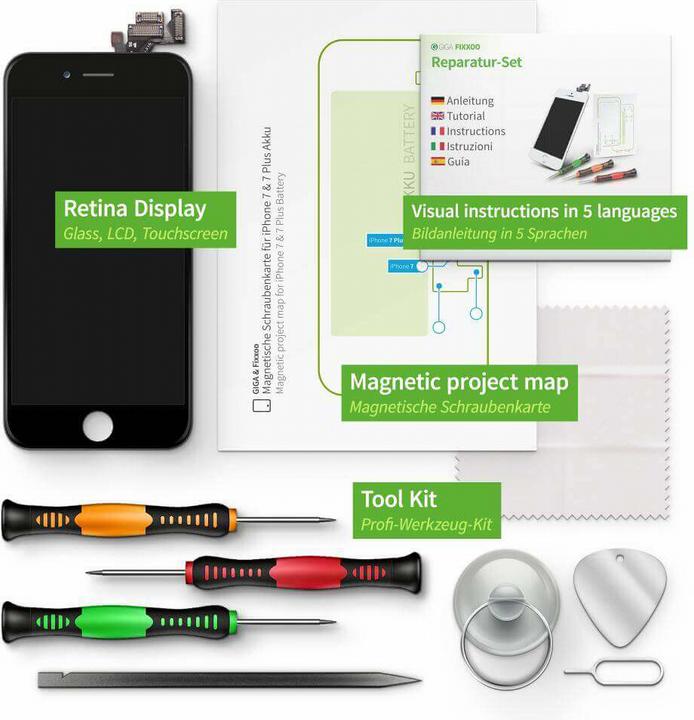 Immagine prodotto Giga Fixxoo iPhone 7 Display Set Completo (Display, iPhone 7)