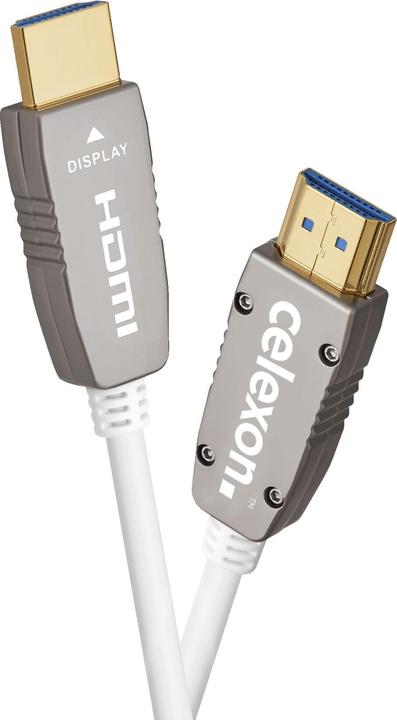 Image du produit Celexon Câble UHD Optical Fibre HDMI 2.0b Active 20m blanc (20 m, HDMI)