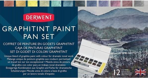 Actual product image Derwent Graphitint 12 pan set (White)