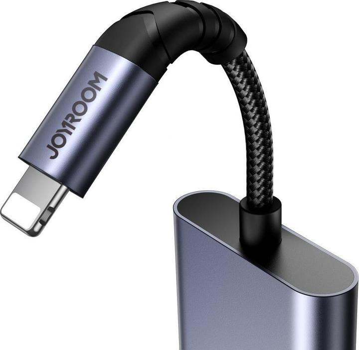 Actual product image Joyroom SY-L01 Lightning to Lightning / 3.5 mm mini jack DAC adapter 2 in 1 (Lightning, 3.5mm jack)