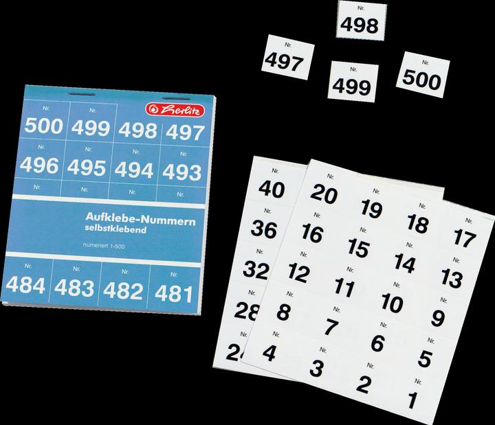 Immagine prodotto Herlitz Numeri adesivi 1-500 numerati