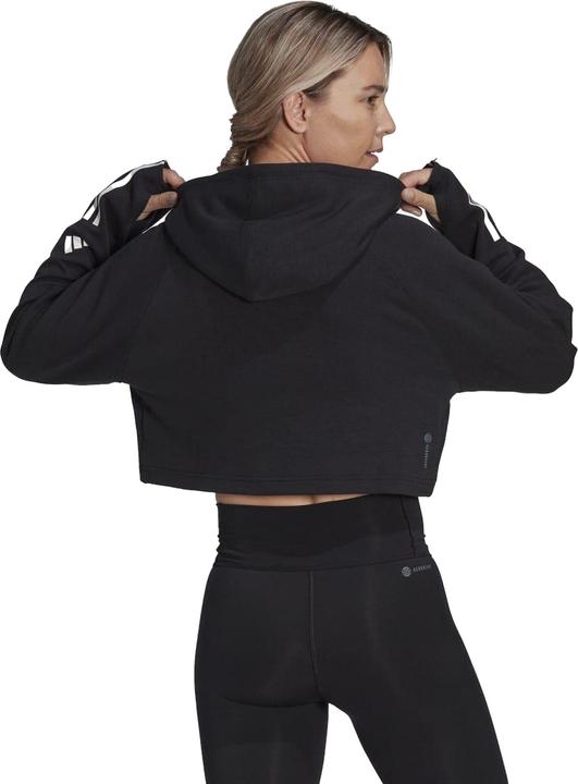 Immagine prodotto adidas Train Essentials Felpa con Cappuccio Strisce Ritagliata Donna (32 D)