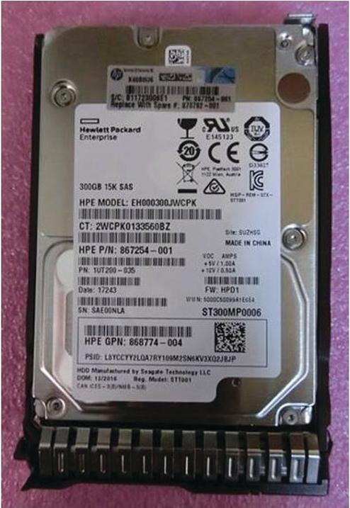 Productafbeelding HPE 870792-001 (0.30 TB, 2.5")