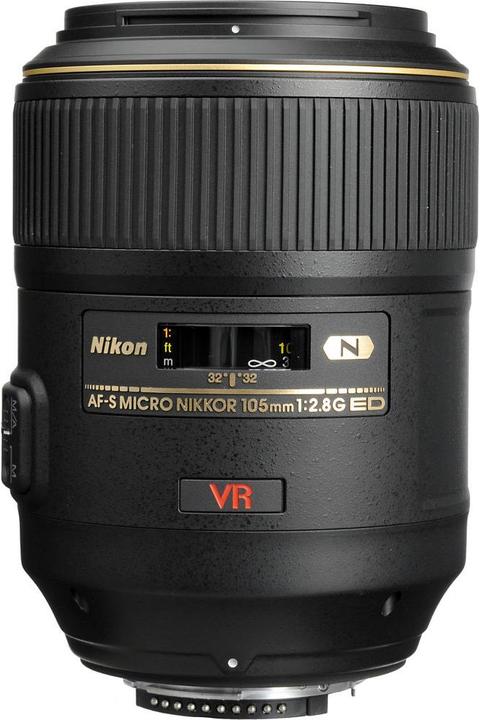 Actual product image Nikon AF-S Nikkor 105mm f/2.8 G VR IF-ED Micro (Nikon F, full size)