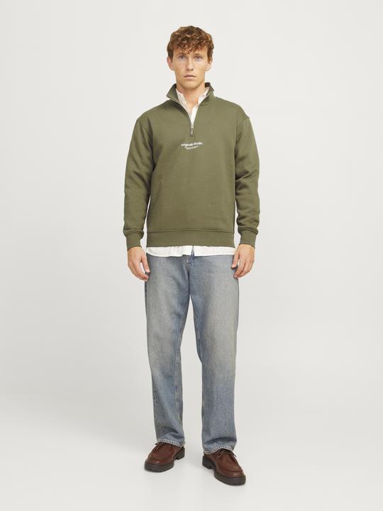 Produktbild Jack & Jones Text Sweatshirt mit halbem Reissverschluss Sweatshirt mit halbem Reissverschluss (XS)