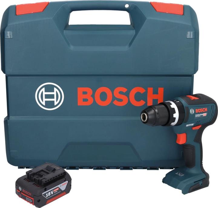 Productafbeelding Bosch Professional Bosch GSB 18V-55 Professional accu klopboormachine 18 V 55 Nm Borstelloos + 1x Accu 4.0 Ah + Koff (Oplaadbare batterij)