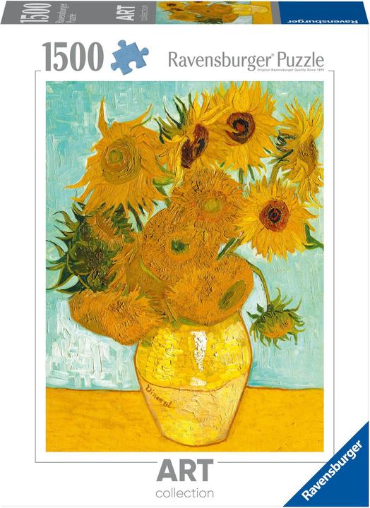 Ravensburger Van Gogh: Vase mit Sonnenblumen (1500 Teile)