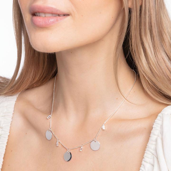 Immagine prodotto Thomas Sabo Collana con tre monete e pietre bianche argento (Argento 925, 40 - 45 cm)