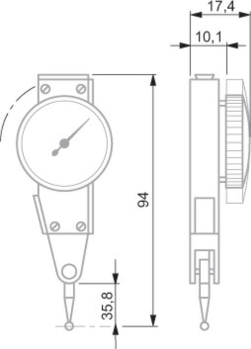 Produktbild Tesa TAST Fühlhebelmessgerät/Lateral 0.02 mm Abl. Messw (mm)