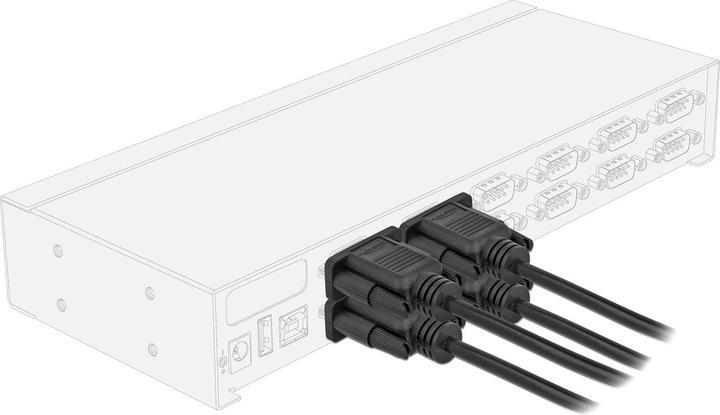 Actual product image Delock Serial cable RS-232 D-Sub 9 female to female null modem with narrow connector housing (10 m)