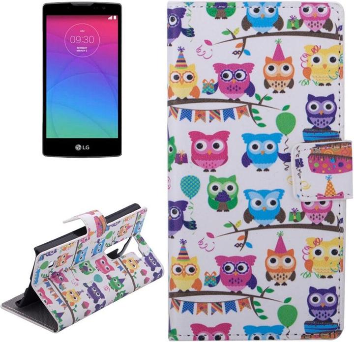 Produktbild König Design Handyhülle Tasche für Handy LG Spirit Bunte Eulen Party (LG Spirit C70)