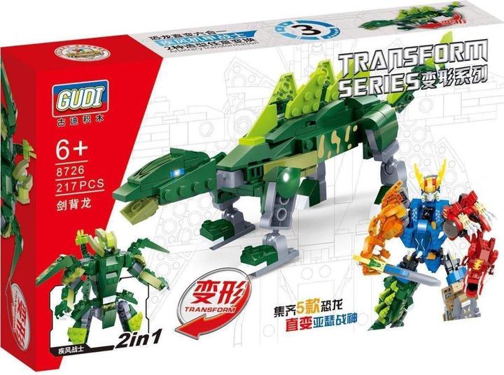 Actual product image Gudi 8726 - Transform Mecha-Dino Stegosaurus