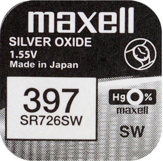 Image du produit Maxell 397 / SR726SW - Pile de montre (1 pcs, SR59, V397, 36 mAh)