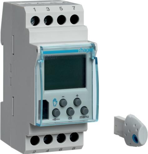 Produktbild Hager Wochenschaltuhr 1Wechsler EG103V 16A 2PLE 12/24V digital