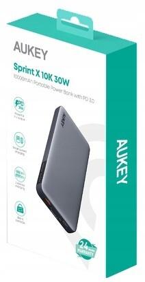 Actual product image Aukey Powerbank PB-Y41, 10000mAh, 30W (grey) (10000 mAh, 30 W, 37 Wh)