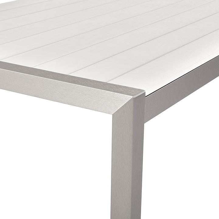 Actual product image Beliani Garden Table Aluminium White 180 x 90 cm VERNIO (90 cm)