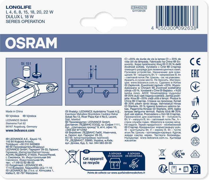 Produktbild Osram Starters For Series Operation