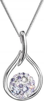 Image du produit Evolution Group Timeless silver necklace with Swarovski crystals 32075.3 violet (chain. pendentif)