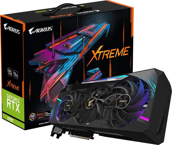 Actual product image Gigabyte AORUS GeForce RTX 3080 XTREME 10G LHR (10 GB)