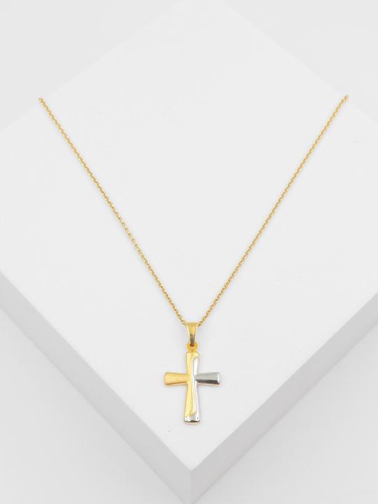 Produktbild Muau Pendant cross yellow gold 750, 23x13mm (750/18K Gelbgold)