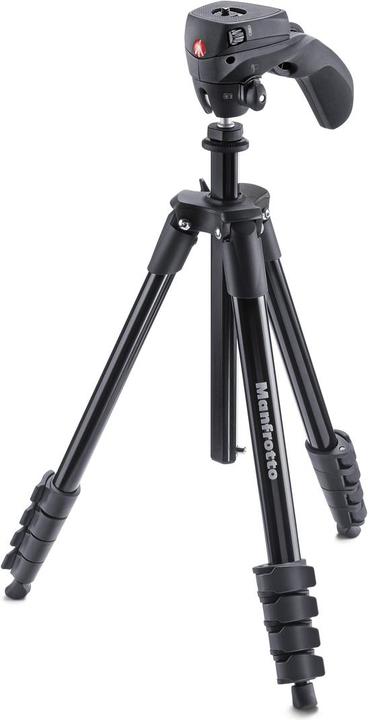 Manfrotto Action compacte avec tête photo vidéo noire (Métal)