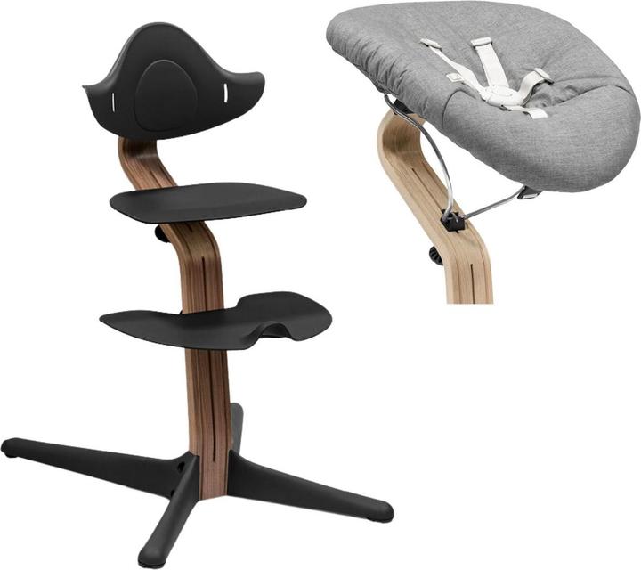 Actual product image Stokke Nomi Walnut Stuhl inkl. Newborn Set (Highchair)