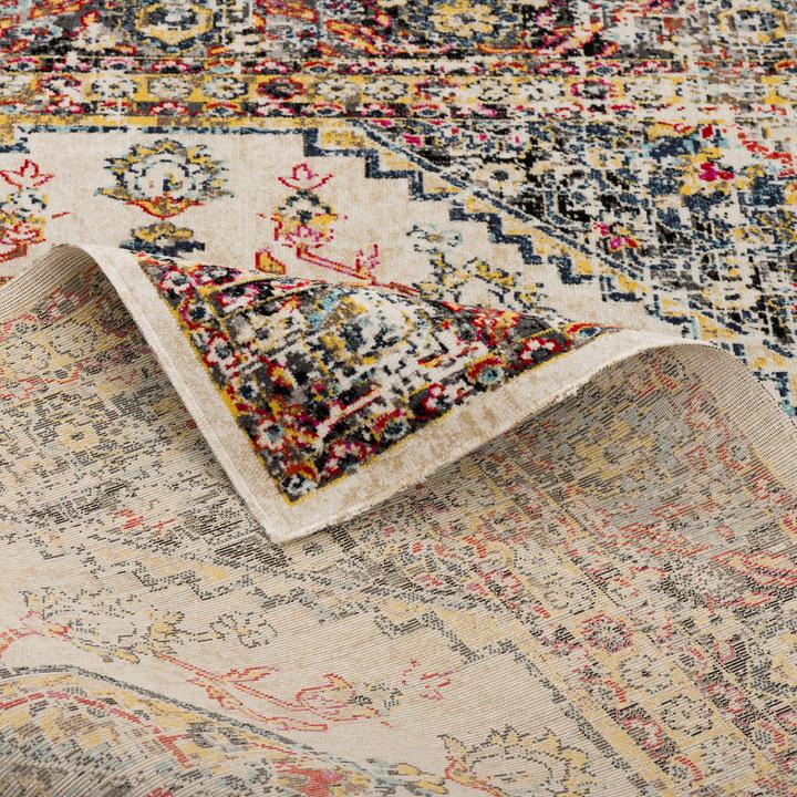 Actual product image Pergamon Kurzflor Designer Teppich Modern Vintage Orient Muster (160 x 230 cm)