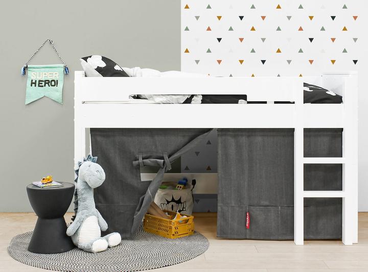 Produktbild Bopita Nordic Halbhochbett 90x200 mit schräger Treppe Weiss