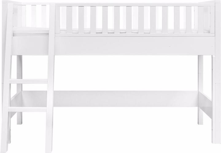 Produktbild Bopita Nordic Halbhochbett 90x200 mit schräger Treppe Weiss