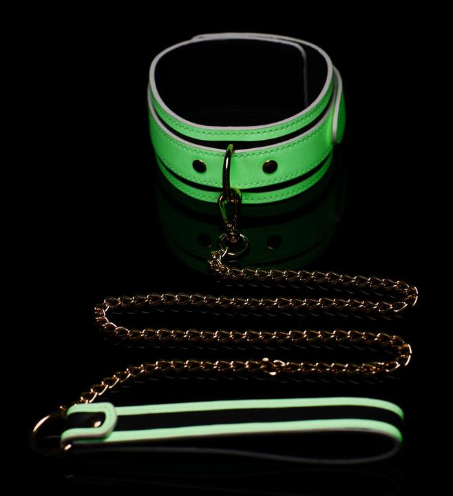 Image du produit Master Series Kink in the Dark Glowing Collar & Leash