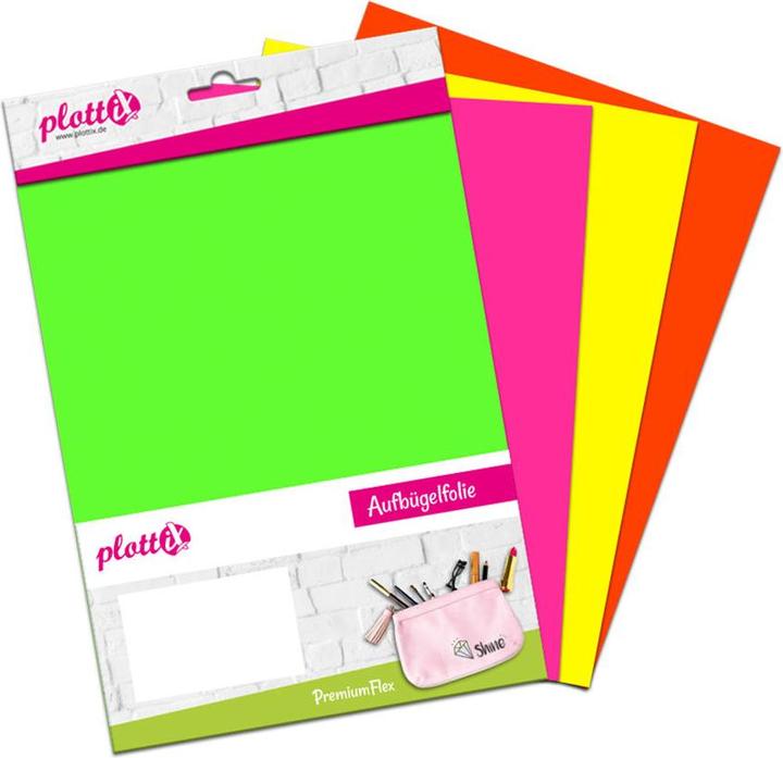 Immagine prodotto PlottiX PremiumFlex Neon Bundle 20cm x 30cm (4 fogli)