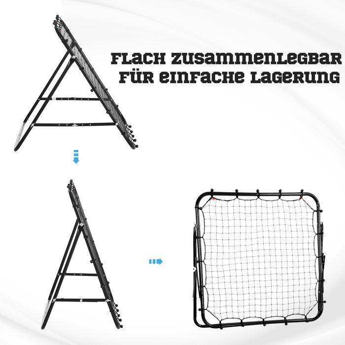 Image du produit Swisshandel24 Filet de football rebondissant, tube métallique + tissu PE, 96 x 80 x 96 cm, noir