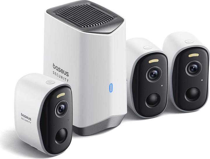 Actual product image Baseus N1 2K outdoor camera set of 3 (white)