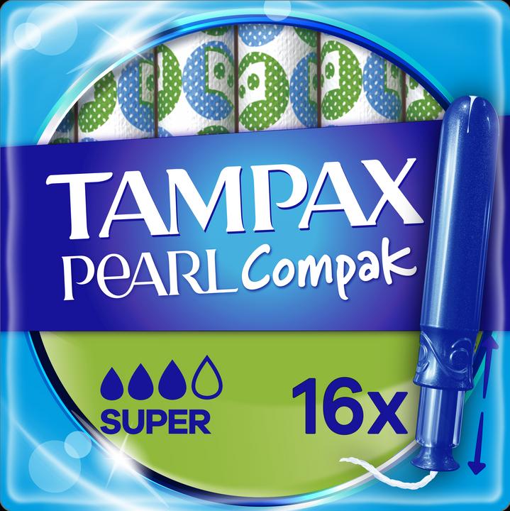 Tampax Pearl Compak Tampons Super 16CT