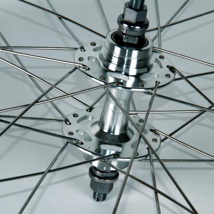 Actual product image Novatec Singlespeed/Fixed wheelset - polished silver (28")