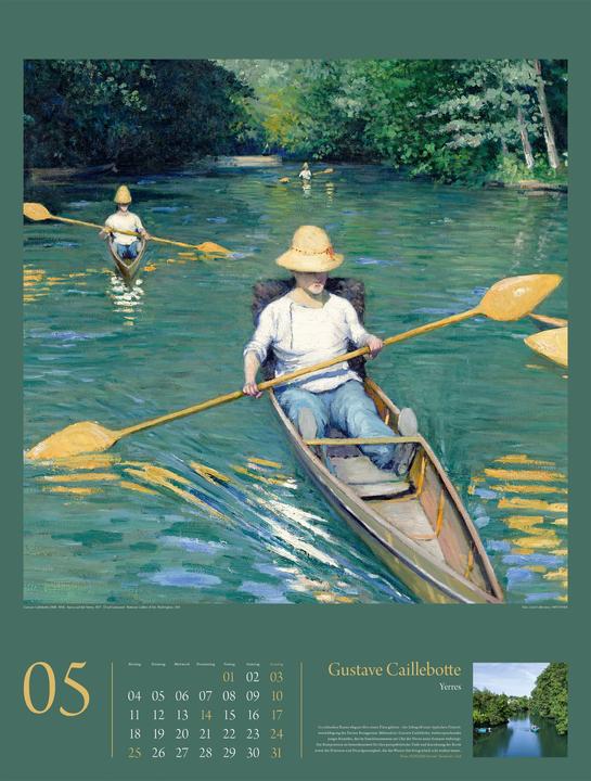 Actual product image KunstGeschichten - Meisterwerke und die Orte ihrer Inspiration Kalender 2026 (Hardcover, German)