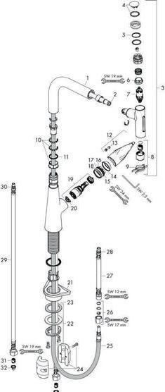 Produktbild hansgrohe HG Einhebel-Spültischmischer 220 TALIS S DN 15, mit Ausziehbrause Edelstahl-Optik