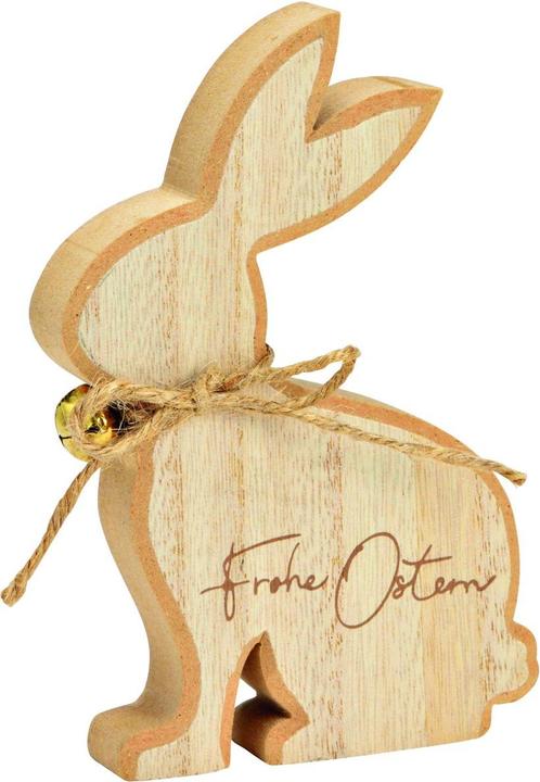 Immagine prodotto G. Wurm Lepre, Buona Pasqua, legno naturale (L/H/D) 9x15x2cm (16 x)