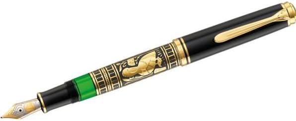 Immagine prodotto Pelikan Astuccio per stilografica M900 Toledo B (Nero, Verde, Oro, 1 x)