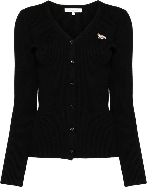 Actual product image Maison Kitsune Baby Fox Patch Fine Ribbed Cardigan (L)