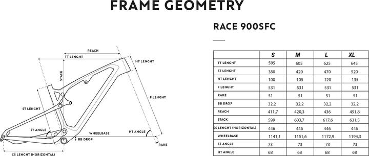 Image du produit Rockrider VTT XC cadre carbone tout suspendu Race 900 S blanc