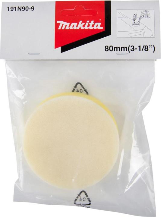 Actual product image Makita Velcro sponge yellow 191N90-9
