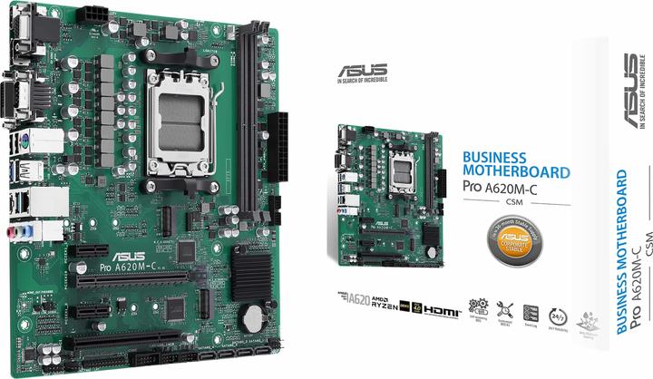Actual product image ASUS PRO A620M-C-CSM (AM5, AMD A620, mATX)
