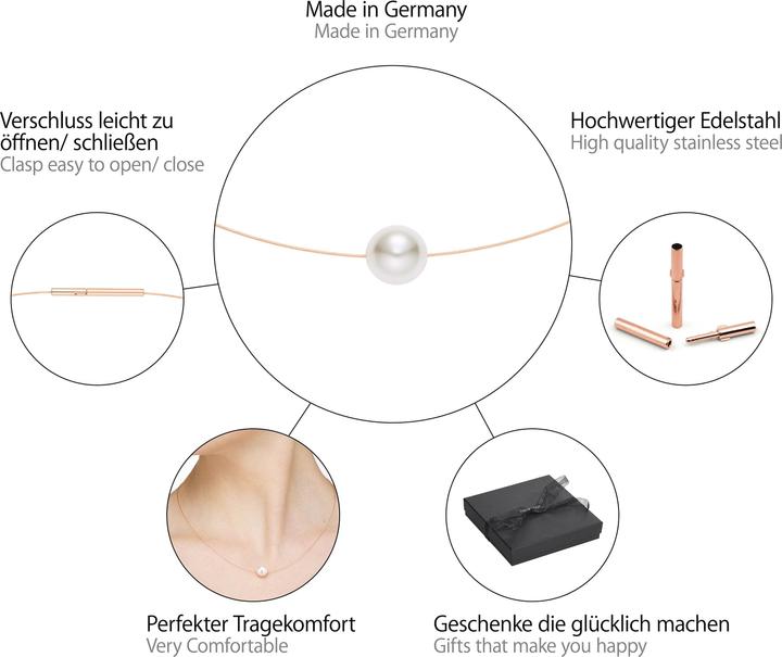 Image du produit Heideman Collier rose doré (Acier inoxydable)