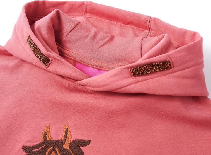 Immagine prodotto VidaXL Maglia con cappuccio per bambini rosa scuro 116,Materiale: 95% cotone (116)