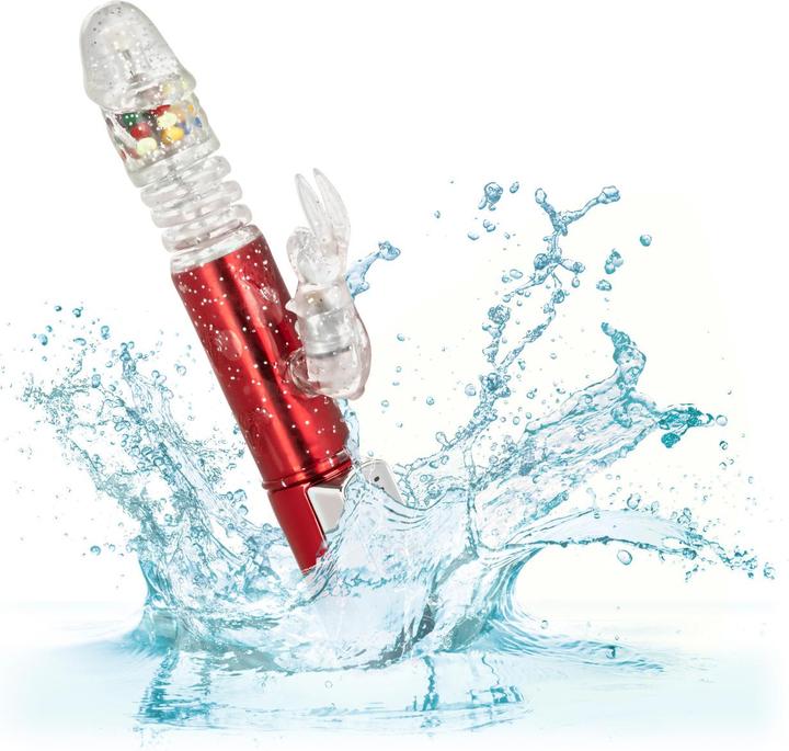Actual product image CalExotics Naughty Bits® Cumball Machine™ Thrusting Jack Rabbit® Vibrator