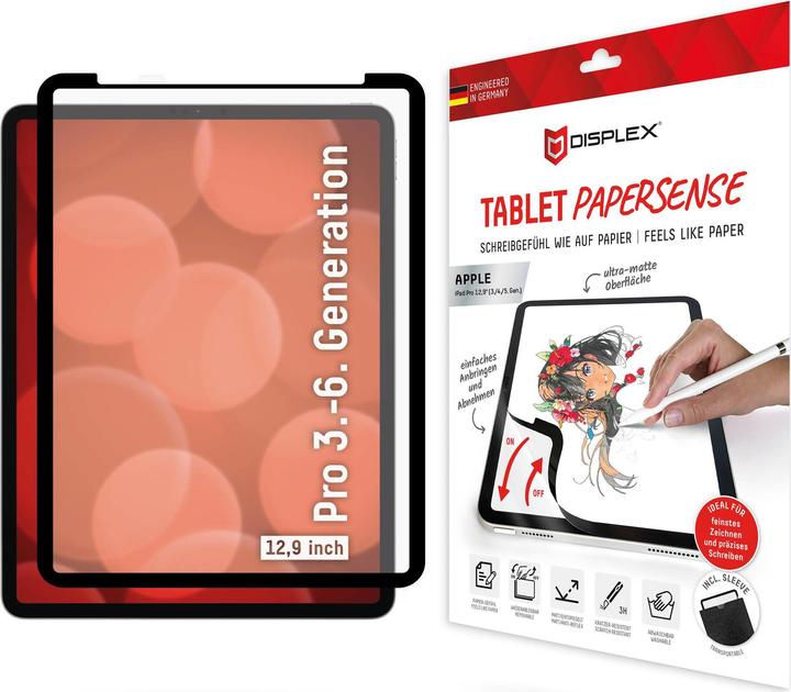 Immagine prodotto Displex Tablet Papersense, iPad Paper Feeling Schutzfolie (1 Pezzo/i, iPad Pro 12,9 2022 (6a generazione))