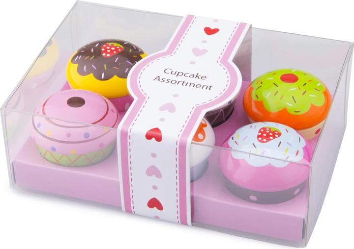 Image du produit New Classic Toys Assortiment de cupcakes dans une boîte cadeau - 6 pièces