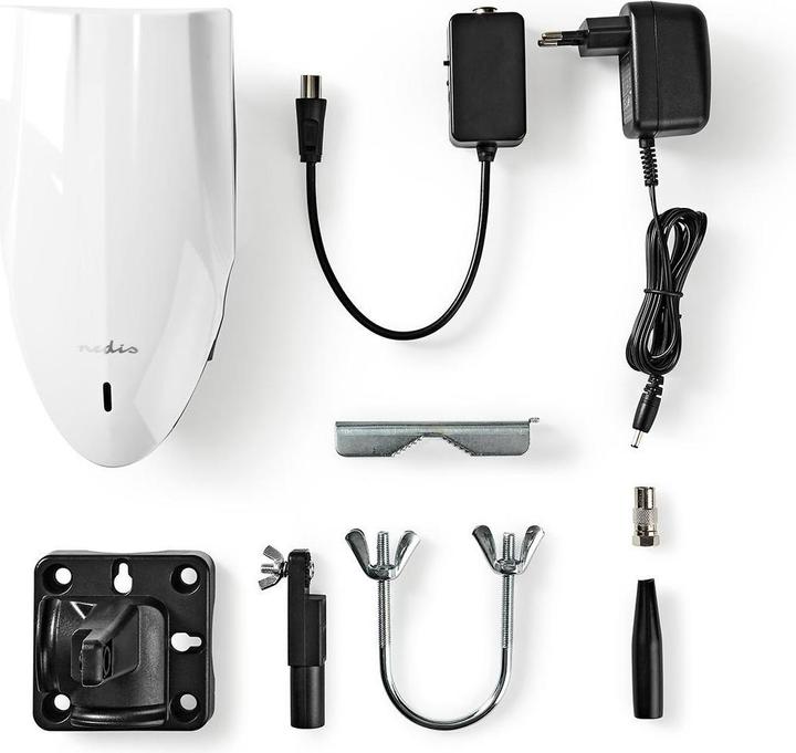 Produktbild Nedis Aktive HDTV-Antenne Aktiv Verbindungstyp: F-Stecker FM/UHF/VHF Empfangsbereich: 0-50 km LTE700 (40 dB, DVB-T / -T2, LTE)