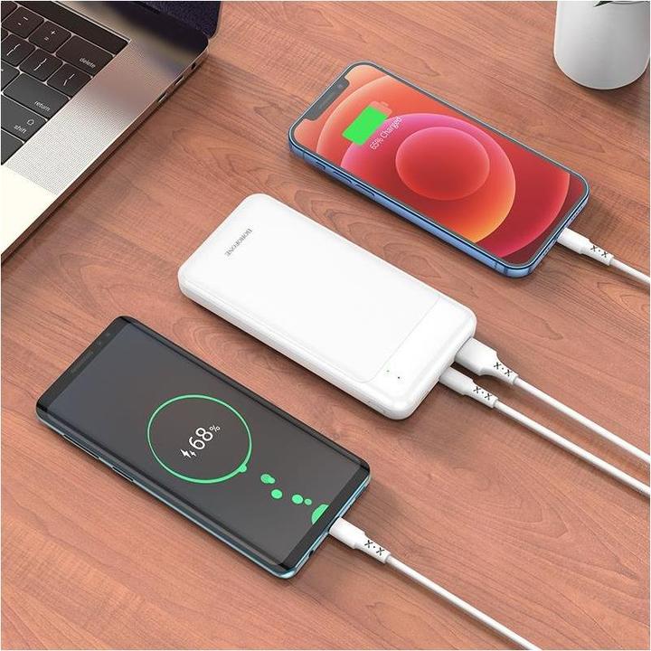 Actual product image Borofone External battery Power Bank BJ19 Type-C PD 20W + Quick Charge 3.0 10000mAh white (10000 mAh, 20 W, 18 Wh)